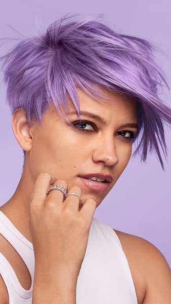 Editorial violet hair color